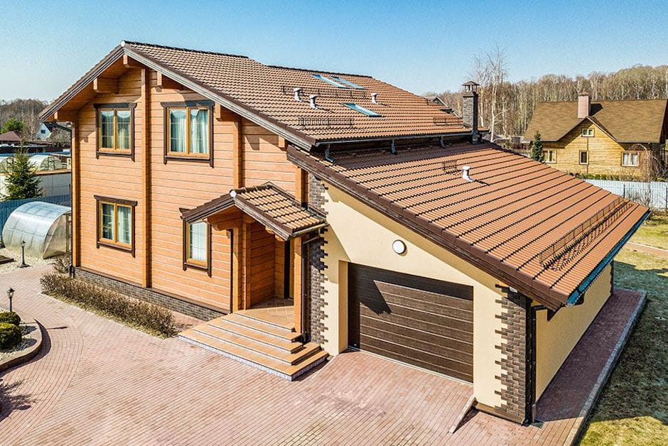 Дом из бруса с гаражом