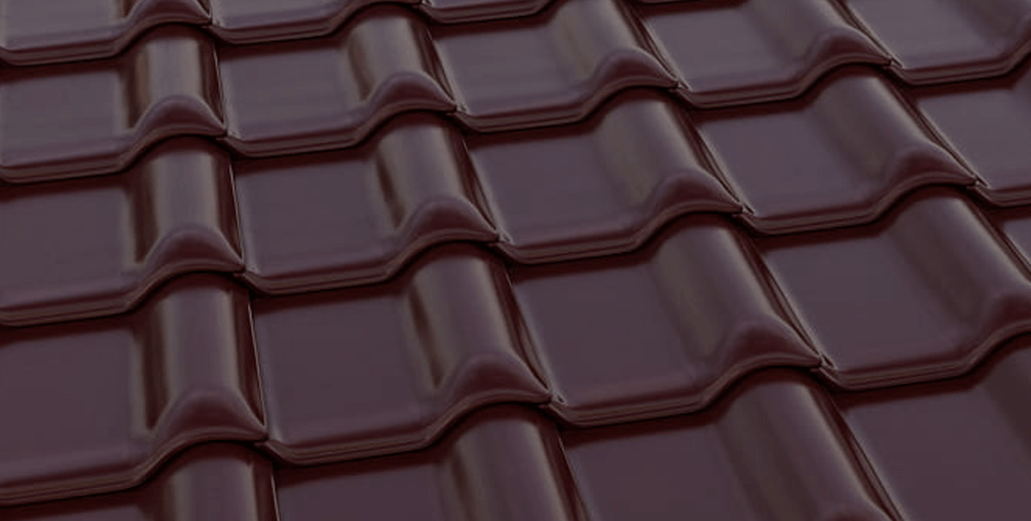 Керамическая черепица Рубин 13V Глазурь красный бук