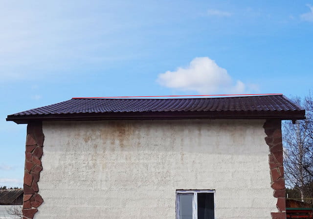 Прогиб конька и ската крыши