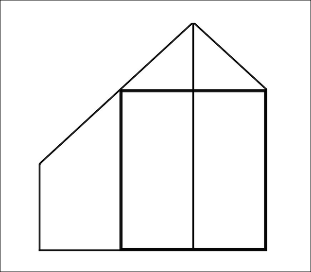 Скат крыши с разной длиной, но одинаковым углом наклона