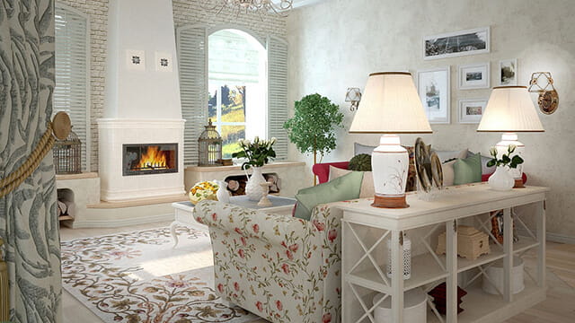 Интерьер загородного дома в стиле прованс
